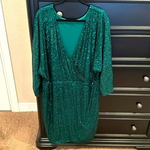 NWT Eloquii Green Sequin Dress Plus